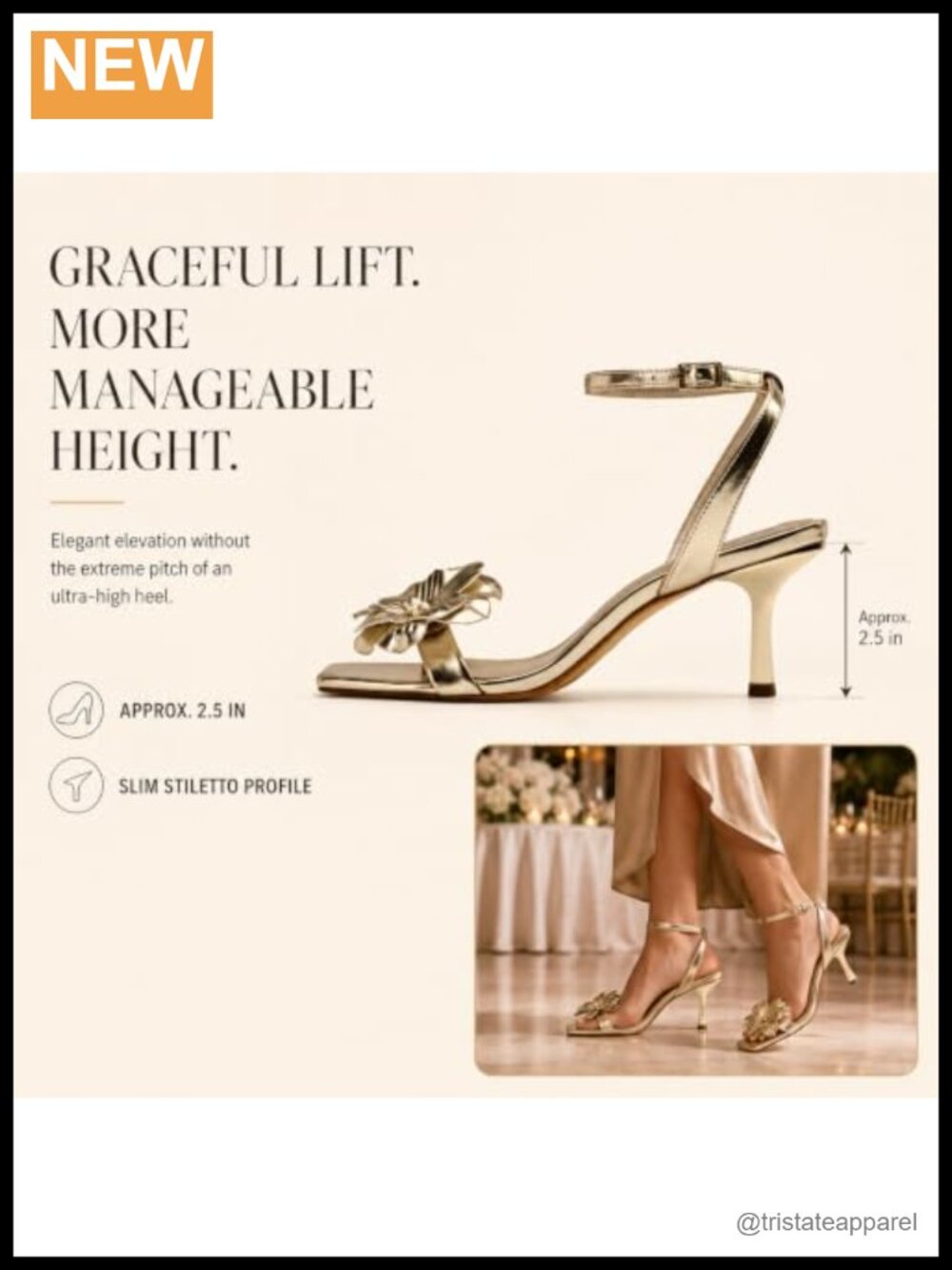Floral Square Open Toe Kitten Heel Sandals with Ankle Strap for Wedding - Picture 4 of 6